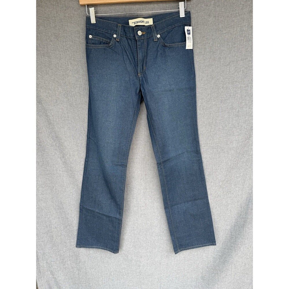 Made in USA NWT GAP Women's Sz 6 Straight‎ Leg Medium Wash Blue Jeans